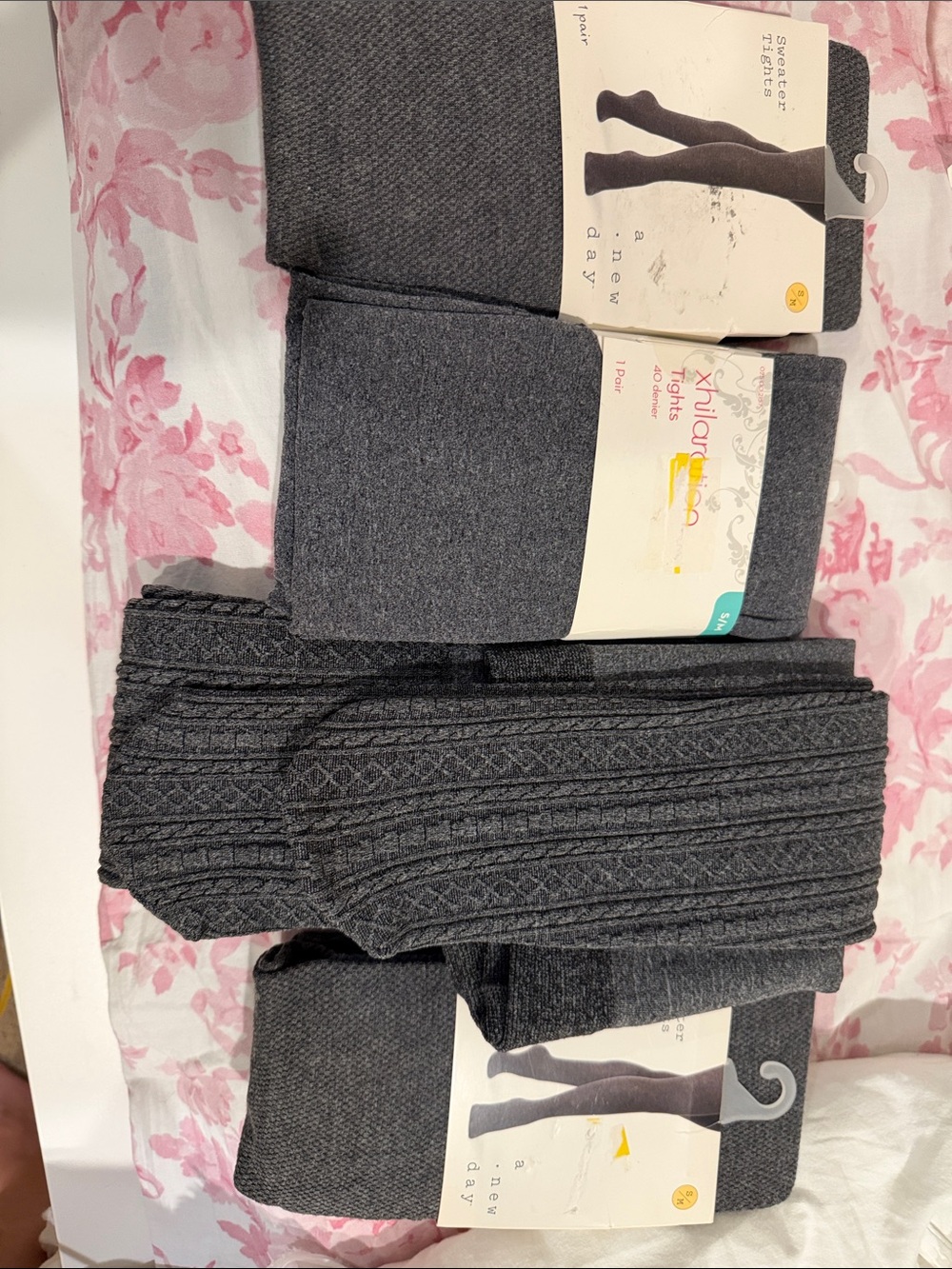 4 x a new day Charcoal Gray Sweater Tights